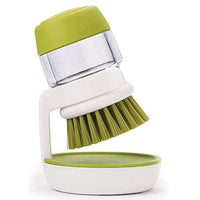 360° Silicone Dishwashing Brush with Liquid Soap Dispenser – Easy-Clean Kitchen Scrubber