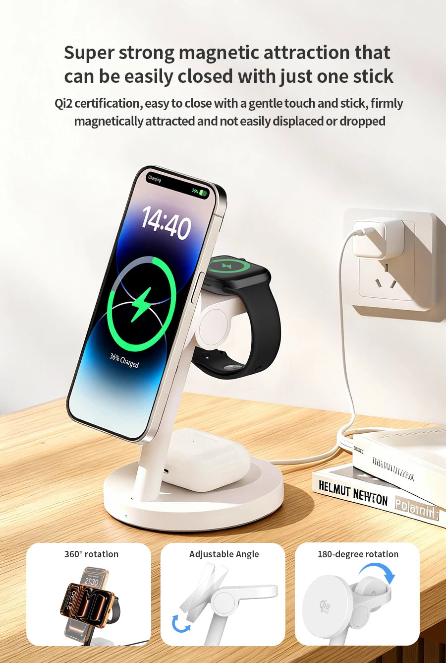 Adjustable Magnetic Wireless Charging Stand
