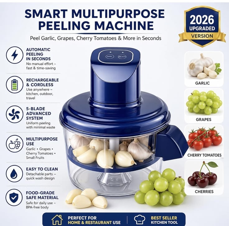 Manual Garlic Chopper with Transparent Storage Bowl – Easy Kitchen Food Prep Tool